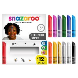 Snazaroo - Make-up Farvestifter 12 stk