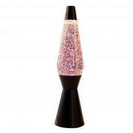 iTotal - Lava Lampe 36 cm - Sort Base og Glitter