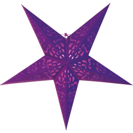 Stjerne Papir, 60 cm, lilla