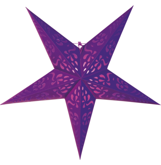 Stjerne Papir, 60 cm, lilla