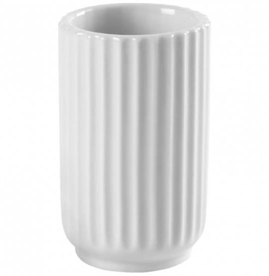 Lyngby Vase H8,5 hvid porcelæn