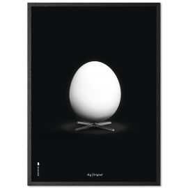Ægget på sort baggrund 50x70 m/ramme