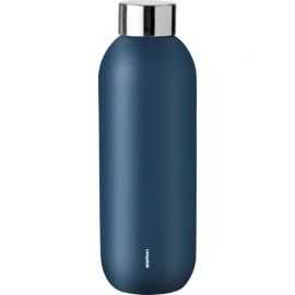 Stelton KeepCool Drikkeflaske 0,6L dusty blue/stål