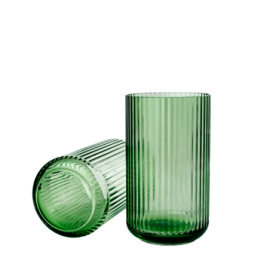 Lyngby Vase, grøn klar H12xD6,5 cm