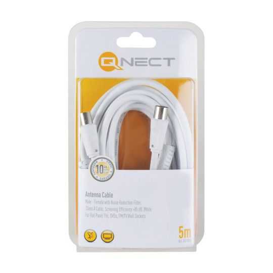 Qnect Antenna cable male-fem 5m
